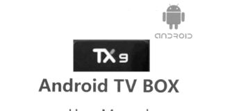 manual tv box tx9