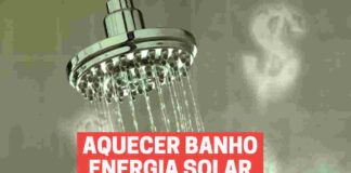 energia solar aquecer banho chuveiro