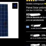 placa solar preço 150w