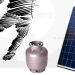 botilão de gás energia solar